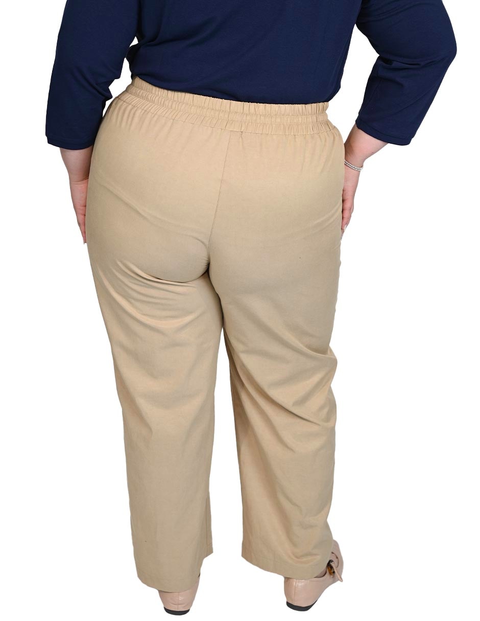 Pantalón regular amplio para mujer 4