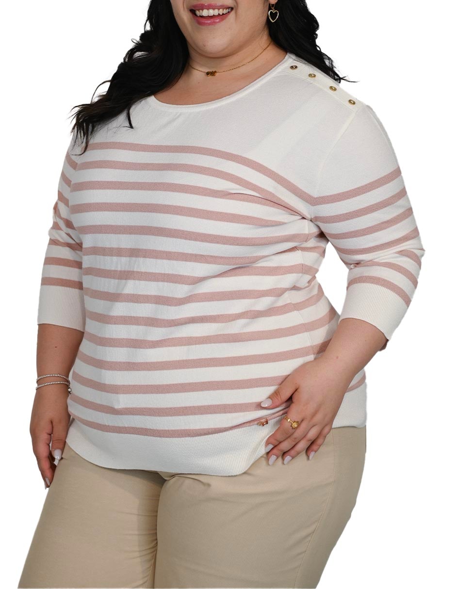 Suéter cuello redondo para mujer 2
