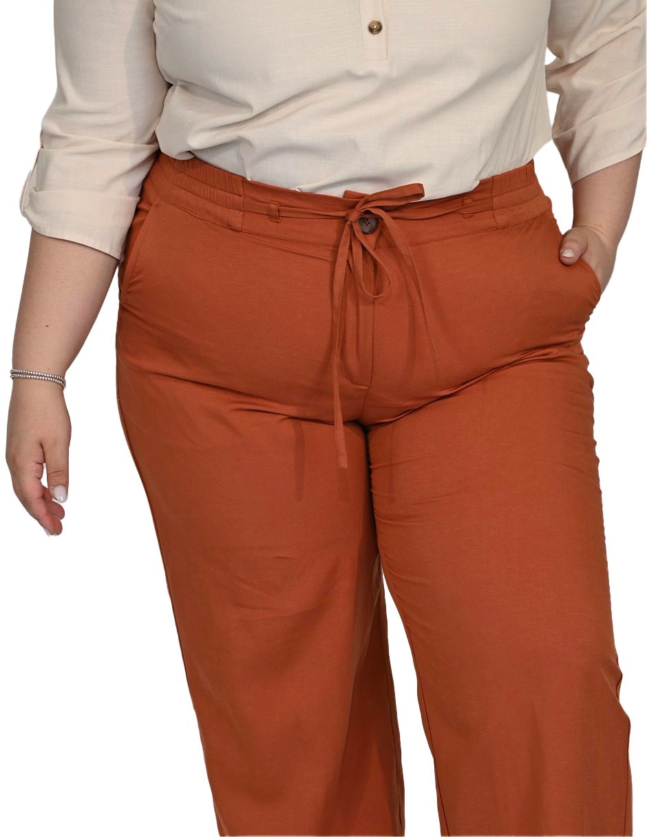 Pantalón regular ferrioni amplio para mujer