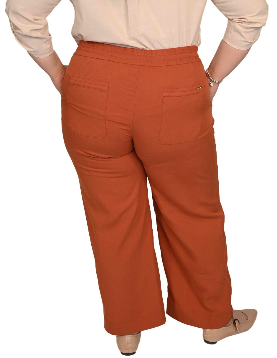Pantalón regular ferrioni amplio para mujer
