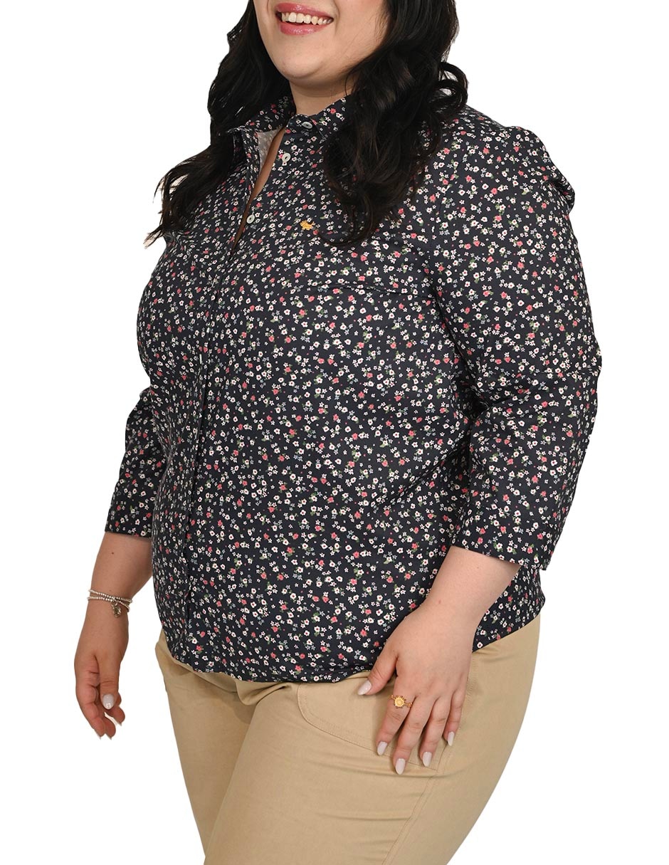 Blusa alina manga 3/4 para mujer 4