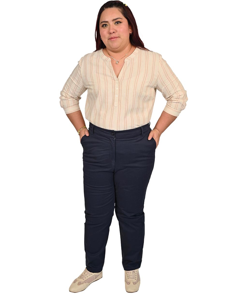 Pantalón regular amplio para mujer 3