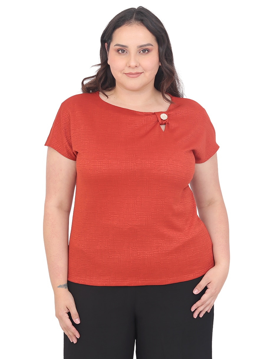 Blusa manga corta para mujer
