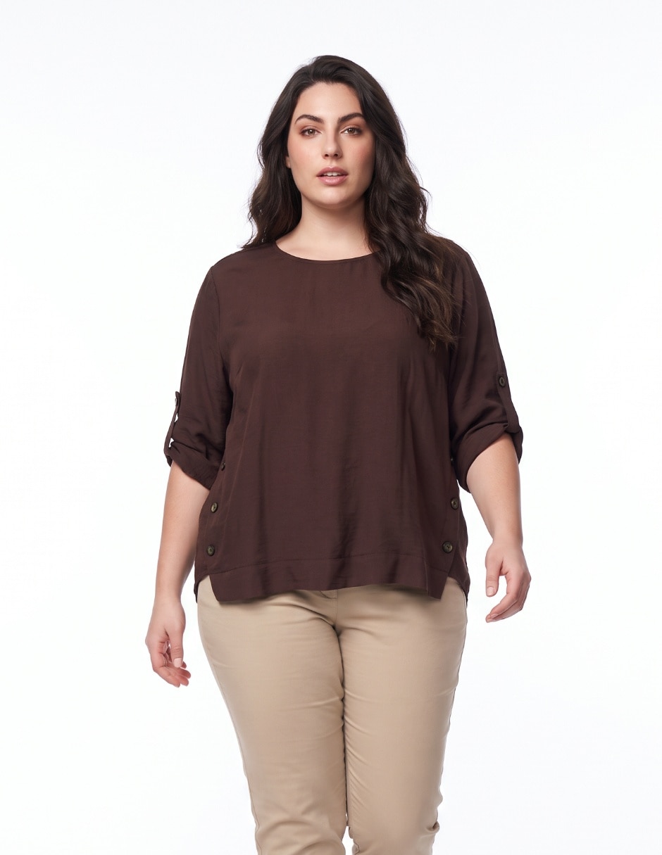 Blusa manga 3/4 para mujer Blusa manga 3/4 para mujer