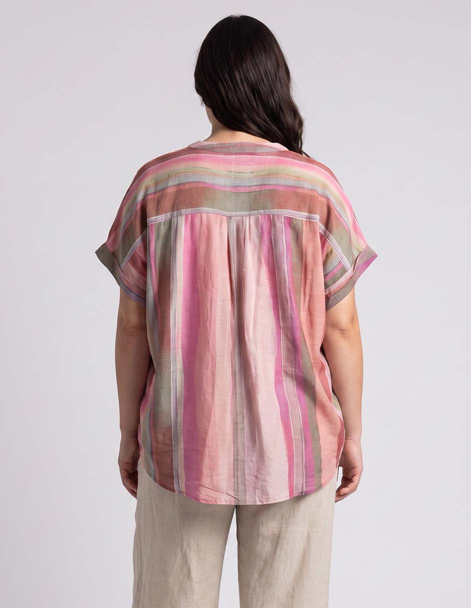 Blusa davinchy manga corta para mujer