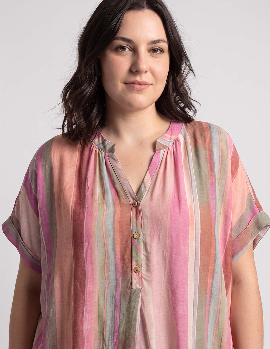 Blusa davinchy manga corta para mujer