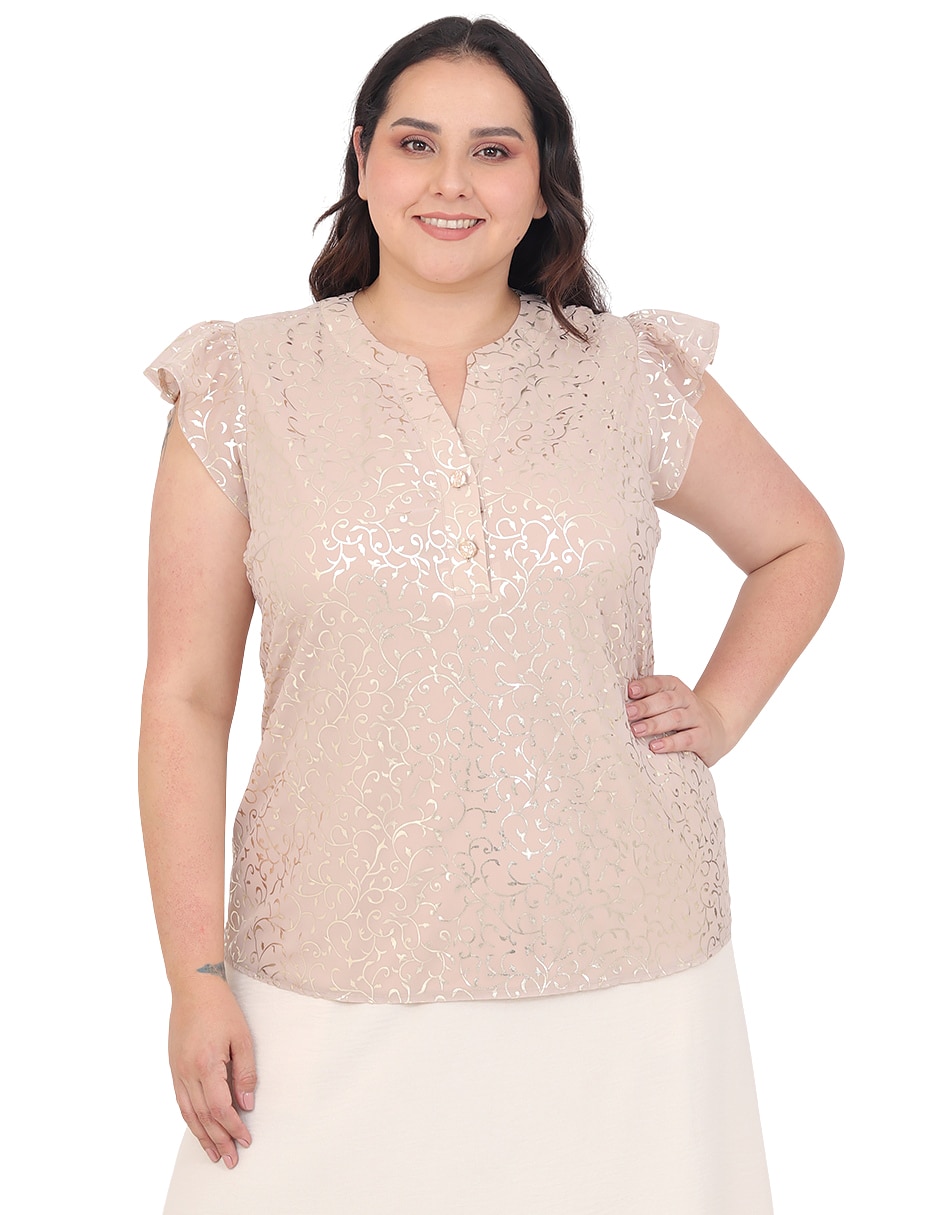 Blusa grupo aranda manga corta para mujer Blusa grupo aranda manga corta para mujer