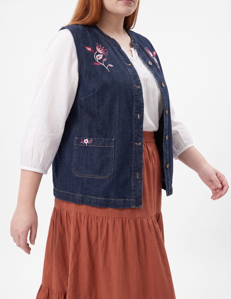 Chaleco de mezclilla para mujer 3