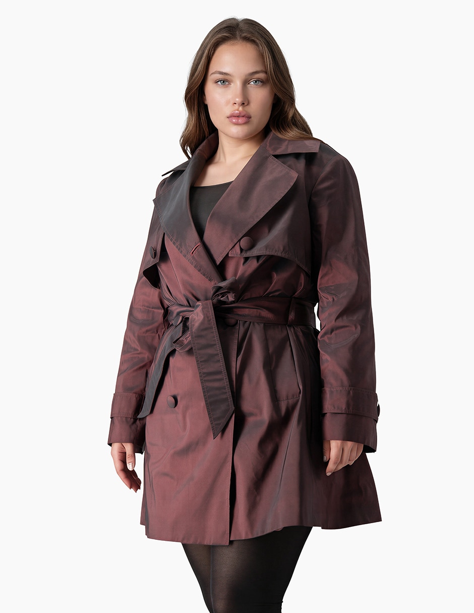 Gabardina con bolsillos para mujer 4