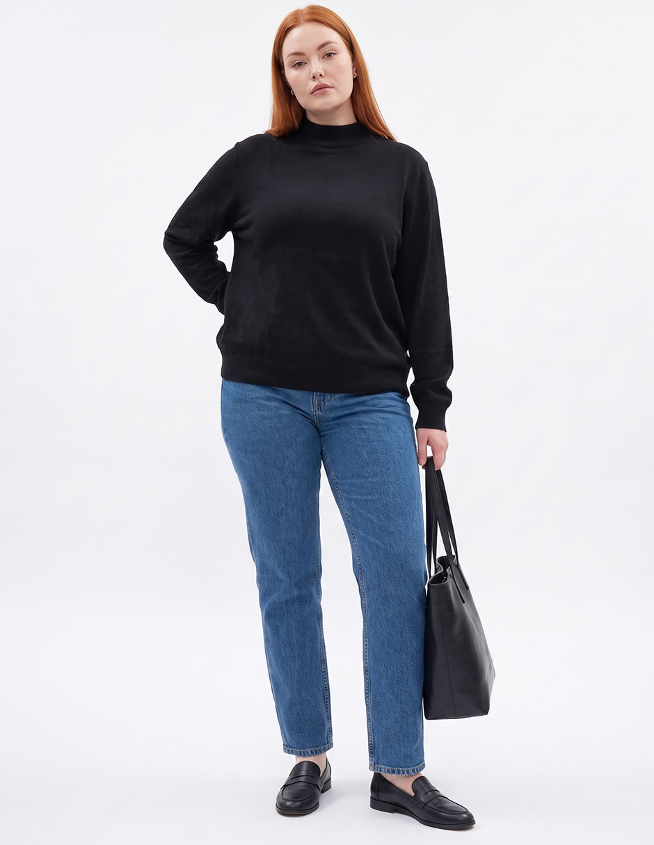 Suéter cuello redondo para mujer 4