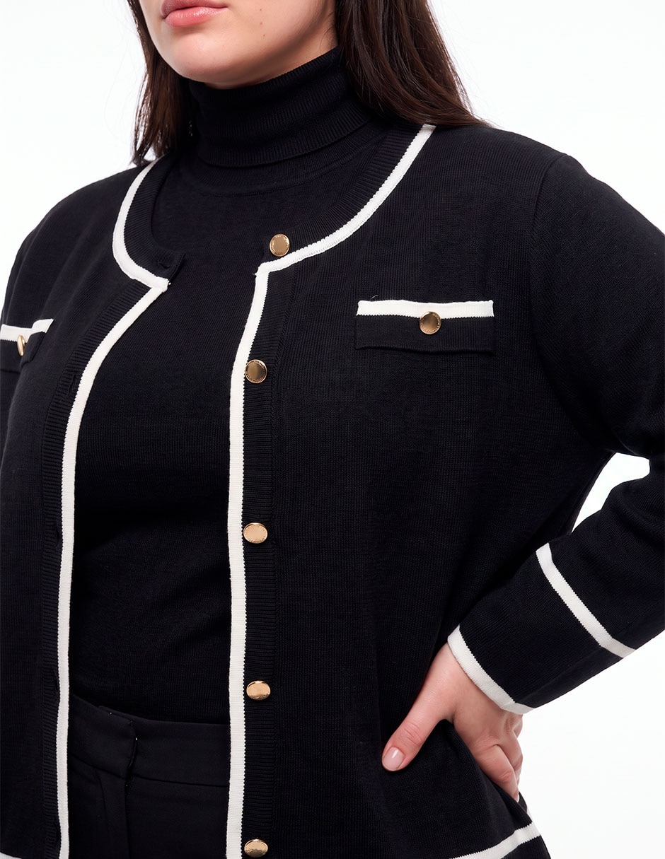 Suéter cuello redondo para mujer 2