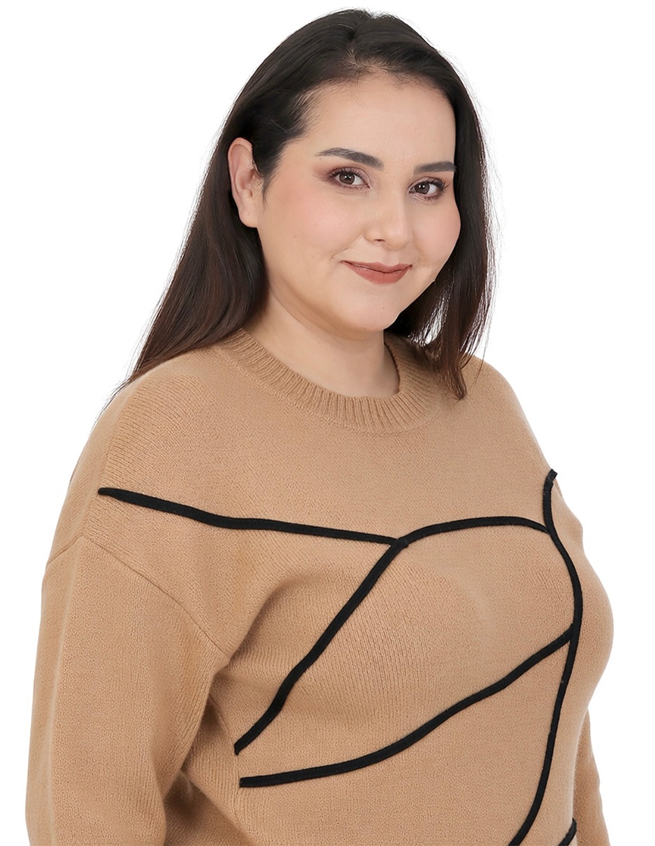 Suéter cuello redondo para mujer 2