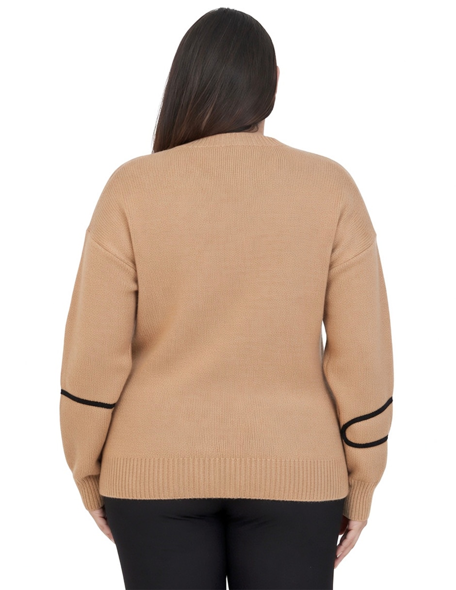Suéter cuello redondo para mujer 4