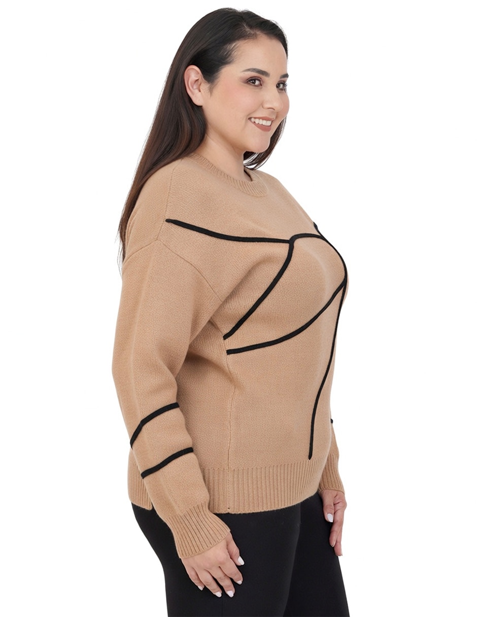Suéter cuello redondo para mujer 5