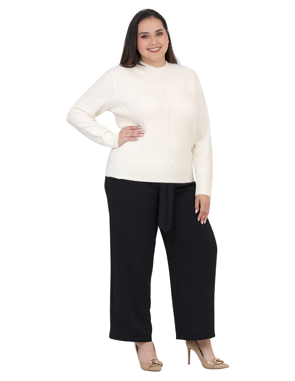 Suéter cuello redondo para mujer 2