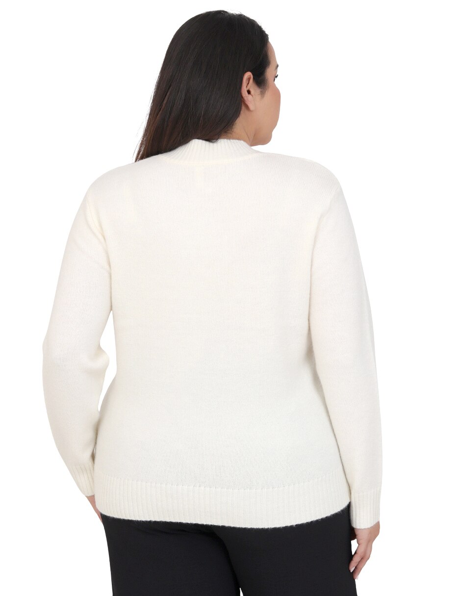 Suéter cuello redondo para mujer 5