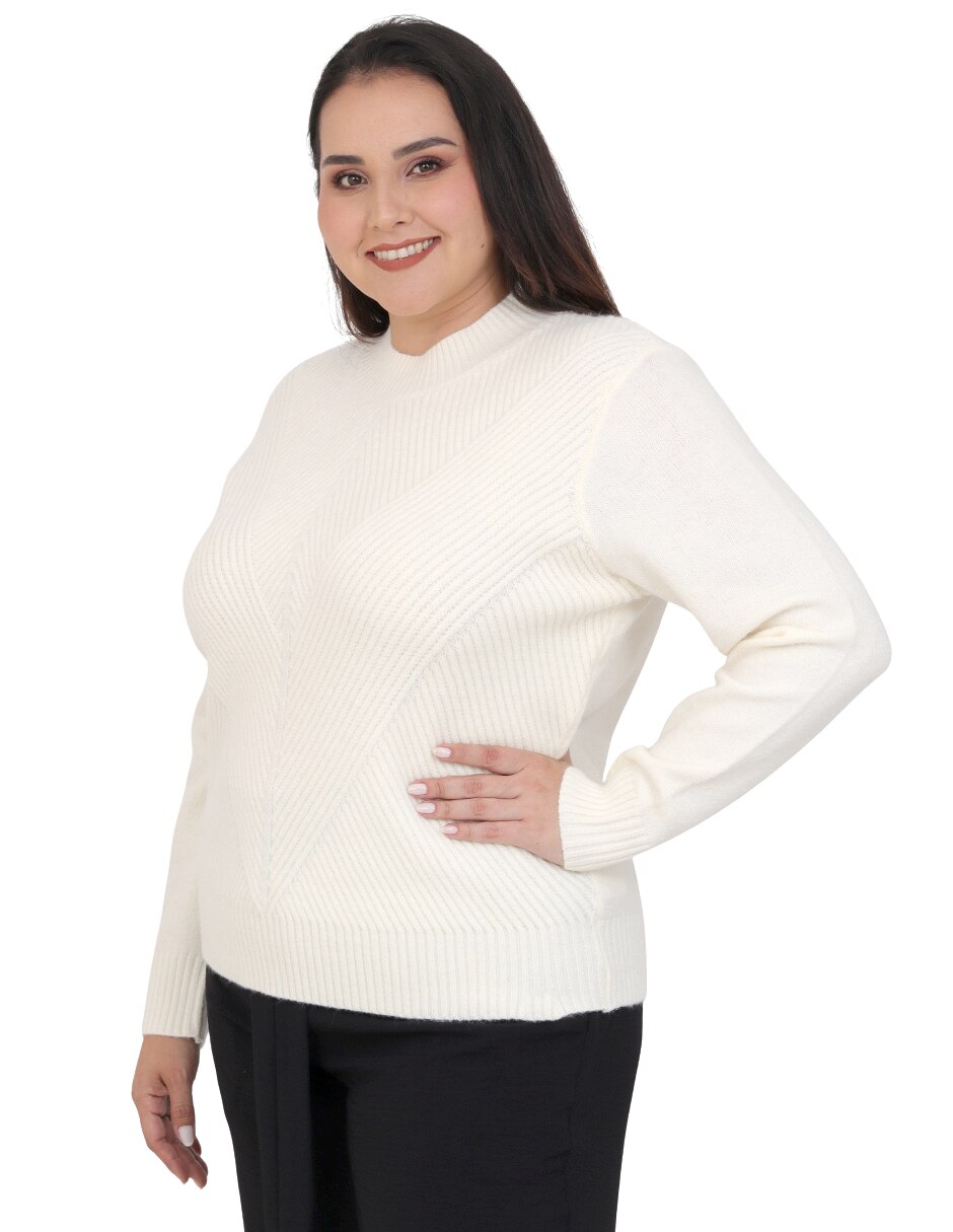 Suéter cuello redondo para mujer 6