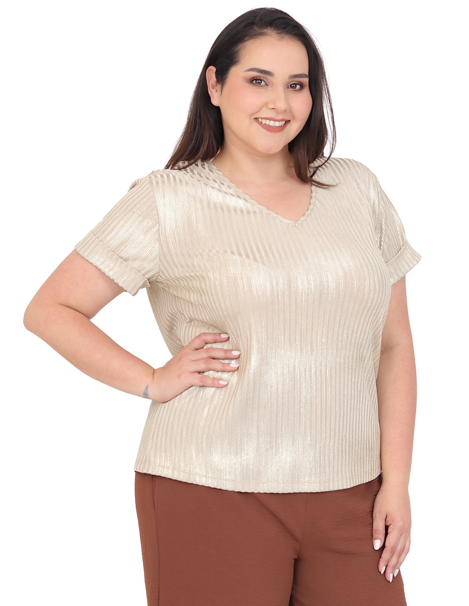 Blusa grupo praga manga corta para mujer