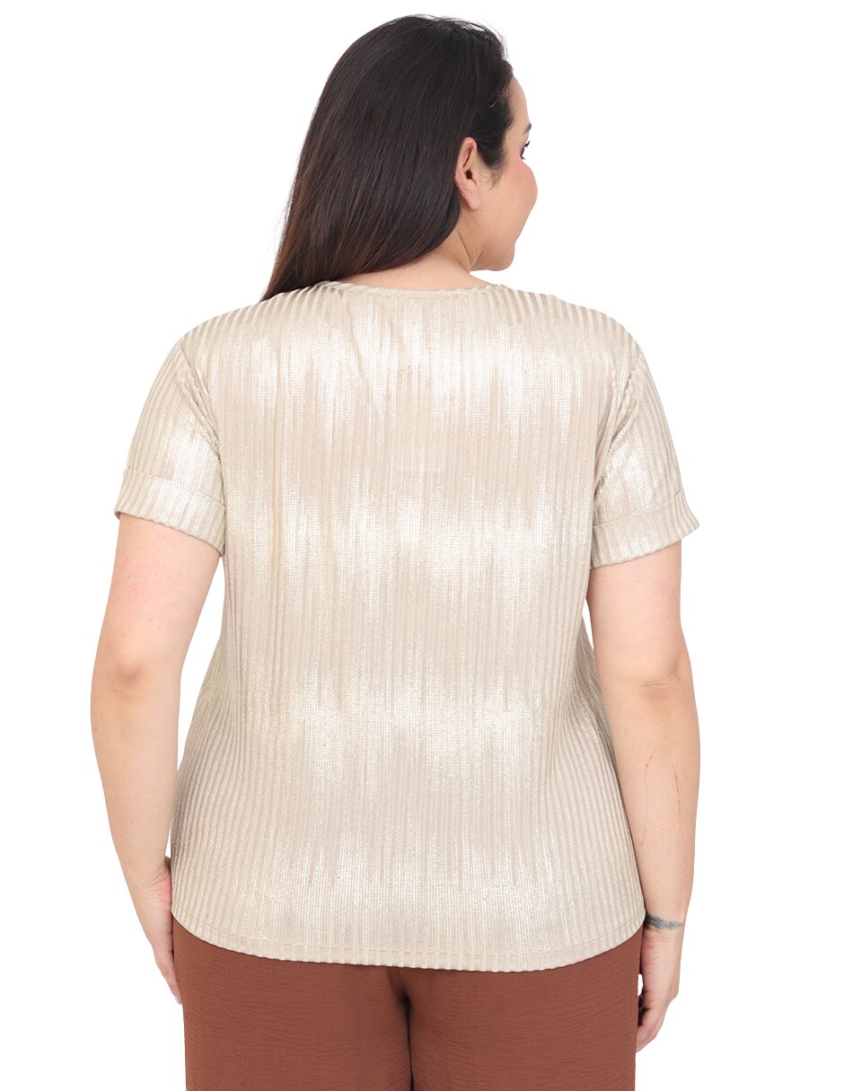 Blusa grupo praga manga corta para mujer 5