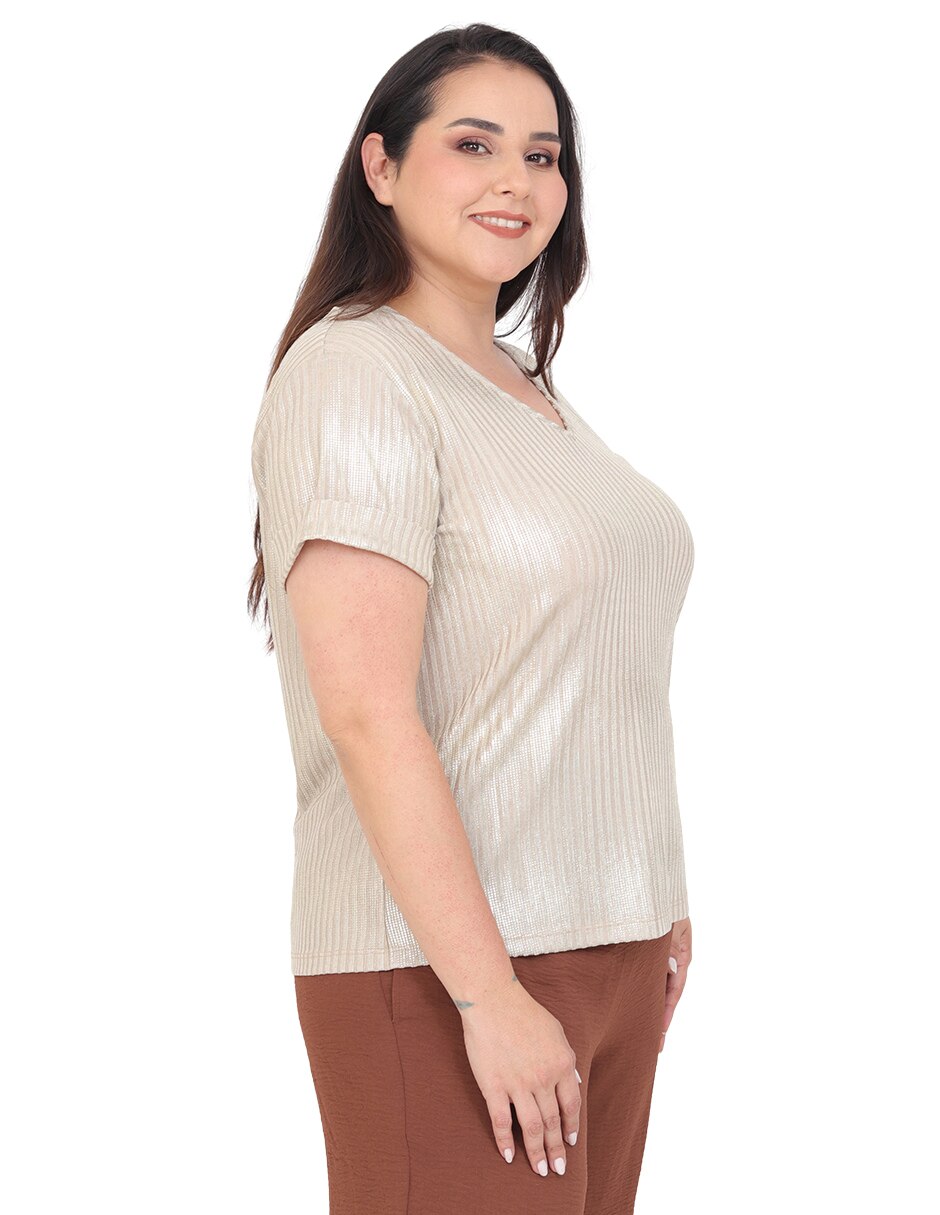 Blusa grupo praga manga corta para mujer 6