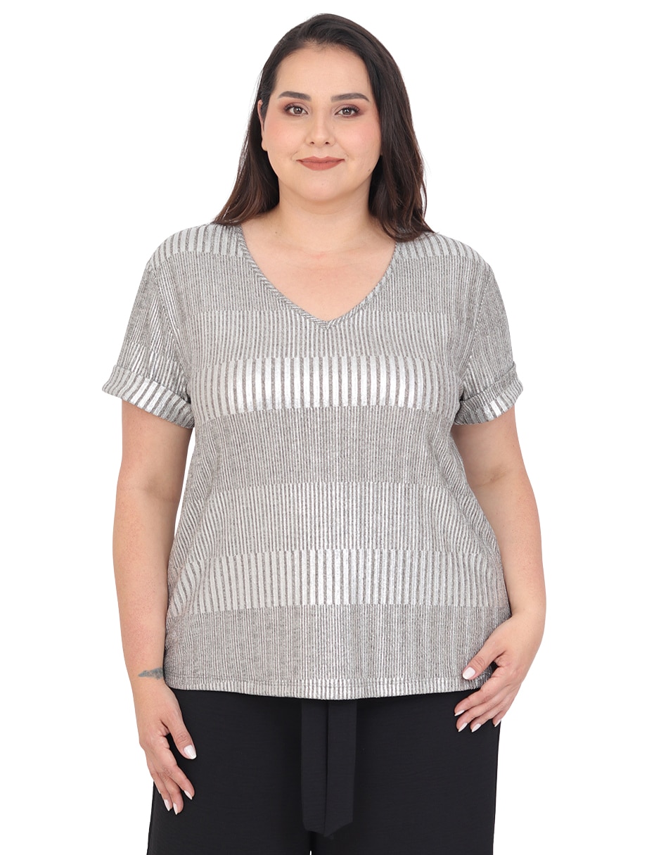 Blusa grupo moravia manga corta para mujer