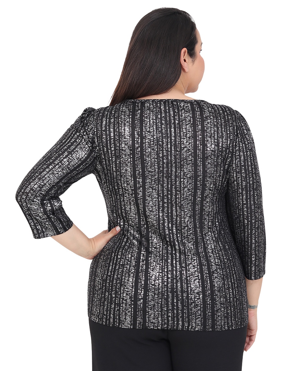 Blusa grupo moravia manga 3/4 para mujer 4
