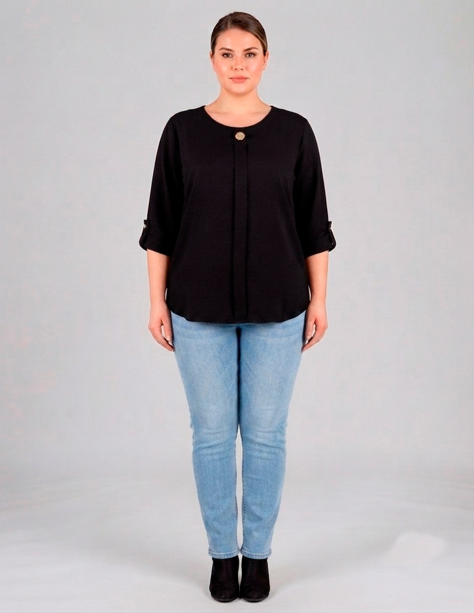 Blusa manga 3/4 para mujer