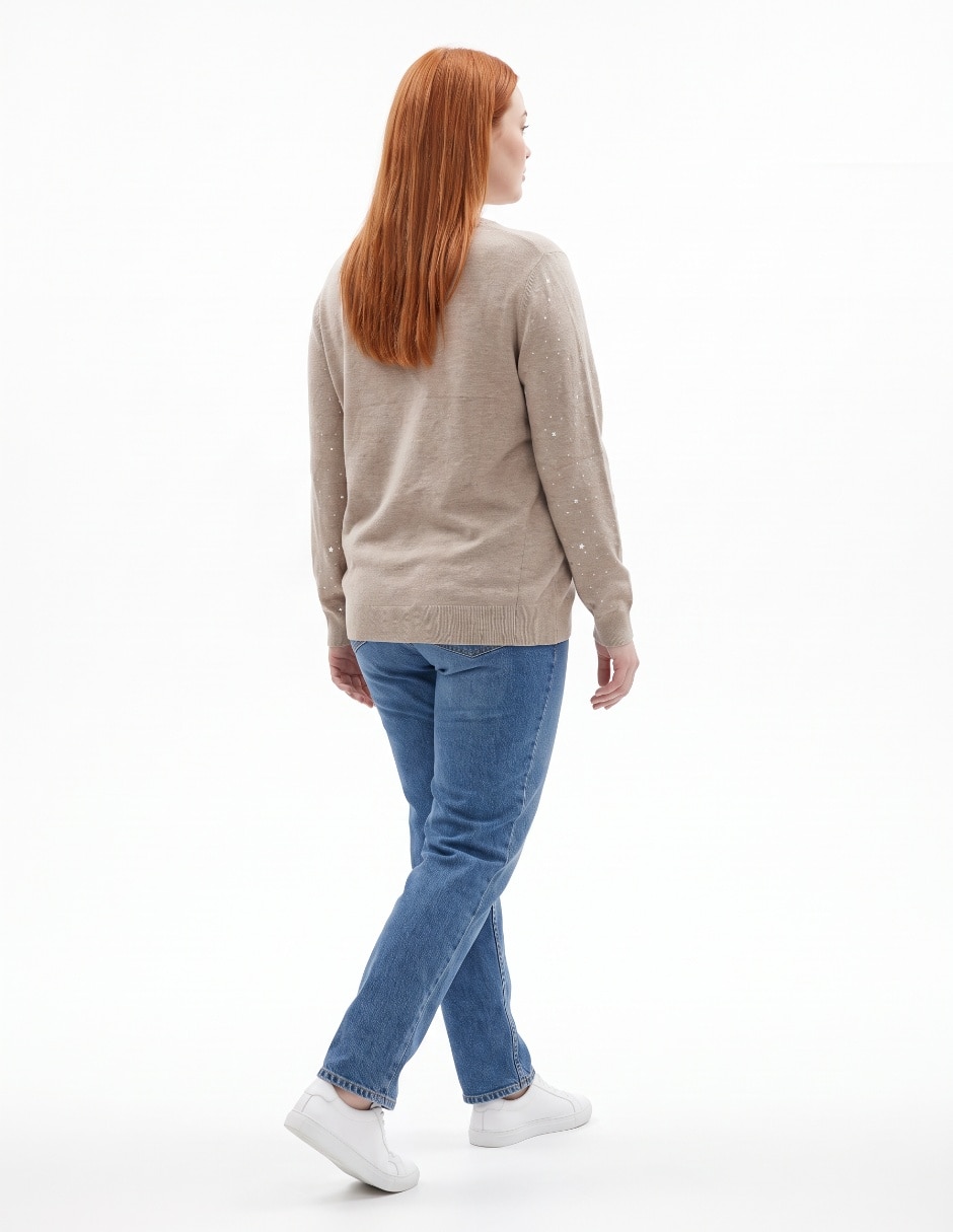 Suéter cuello redondo para mujer 2