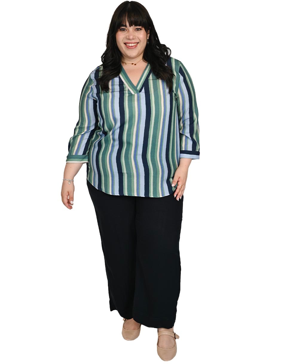 Blusa manga 3/4 para mujer Blusa manga 3/4 para mujer