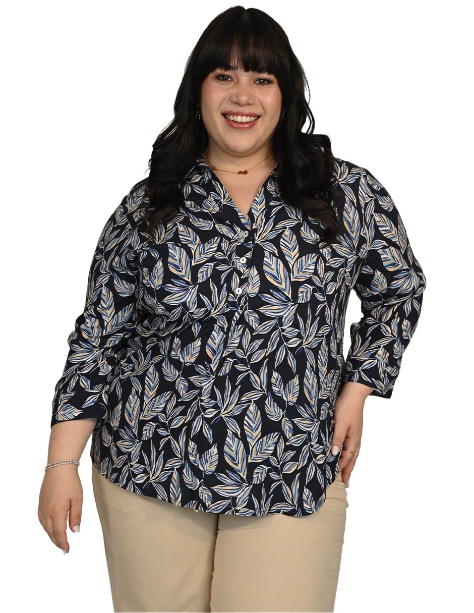 Blusa manga 3/4 para mujer Blusa manga 3/4 para mujer