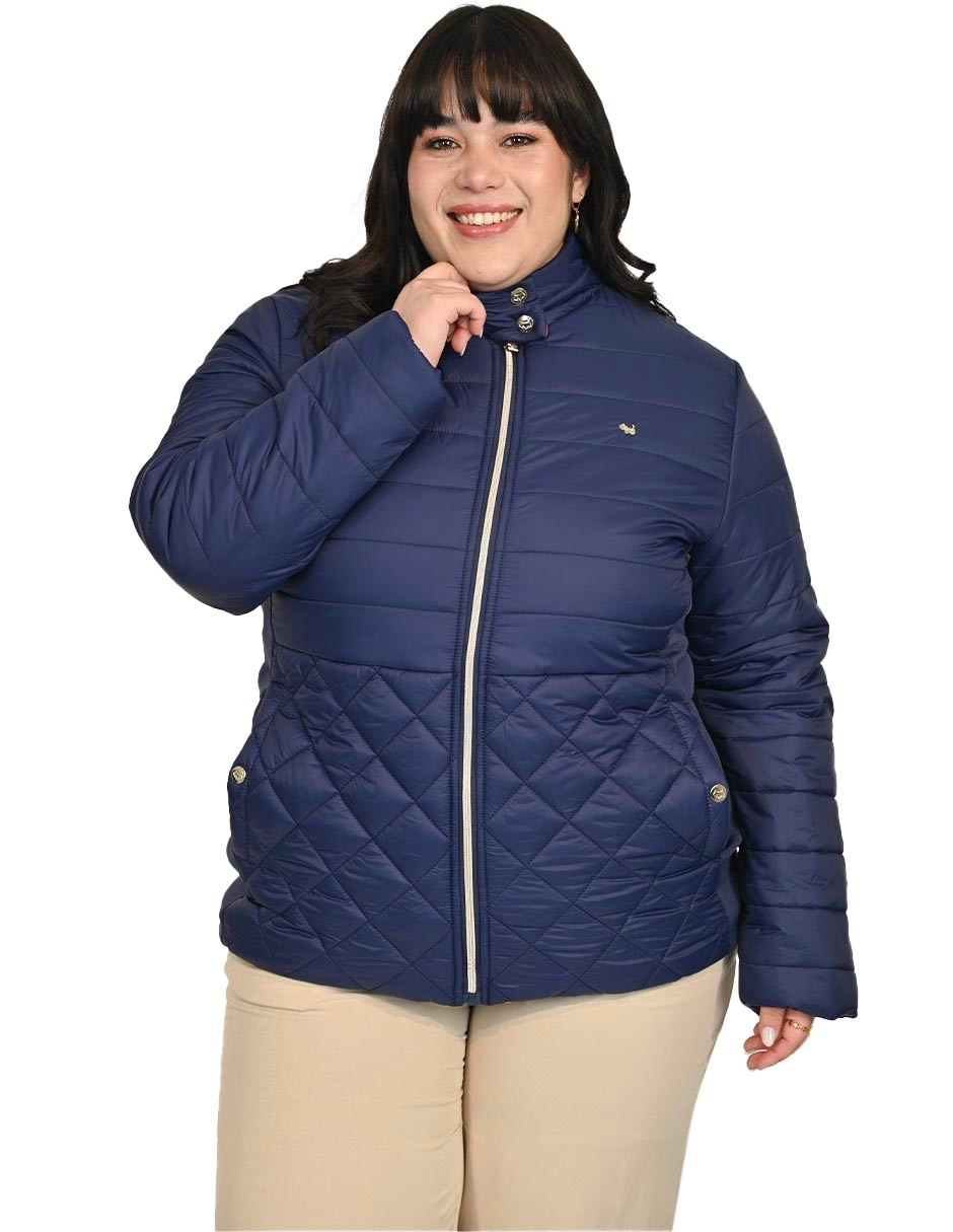 Chamarra casual de algodón para mujer