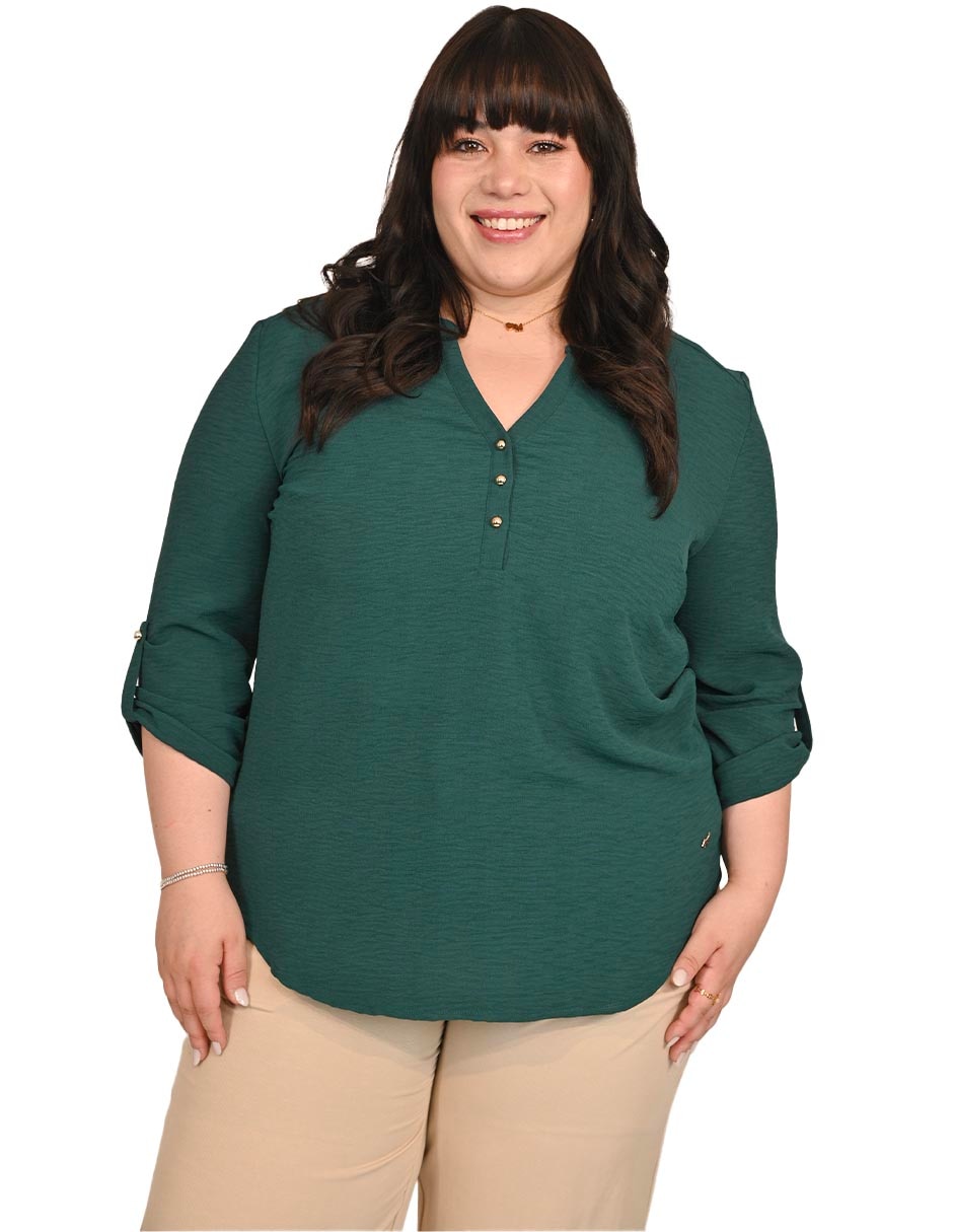 Blusa manga 3/4 para mujer Blusa manga 3/4 para mujer