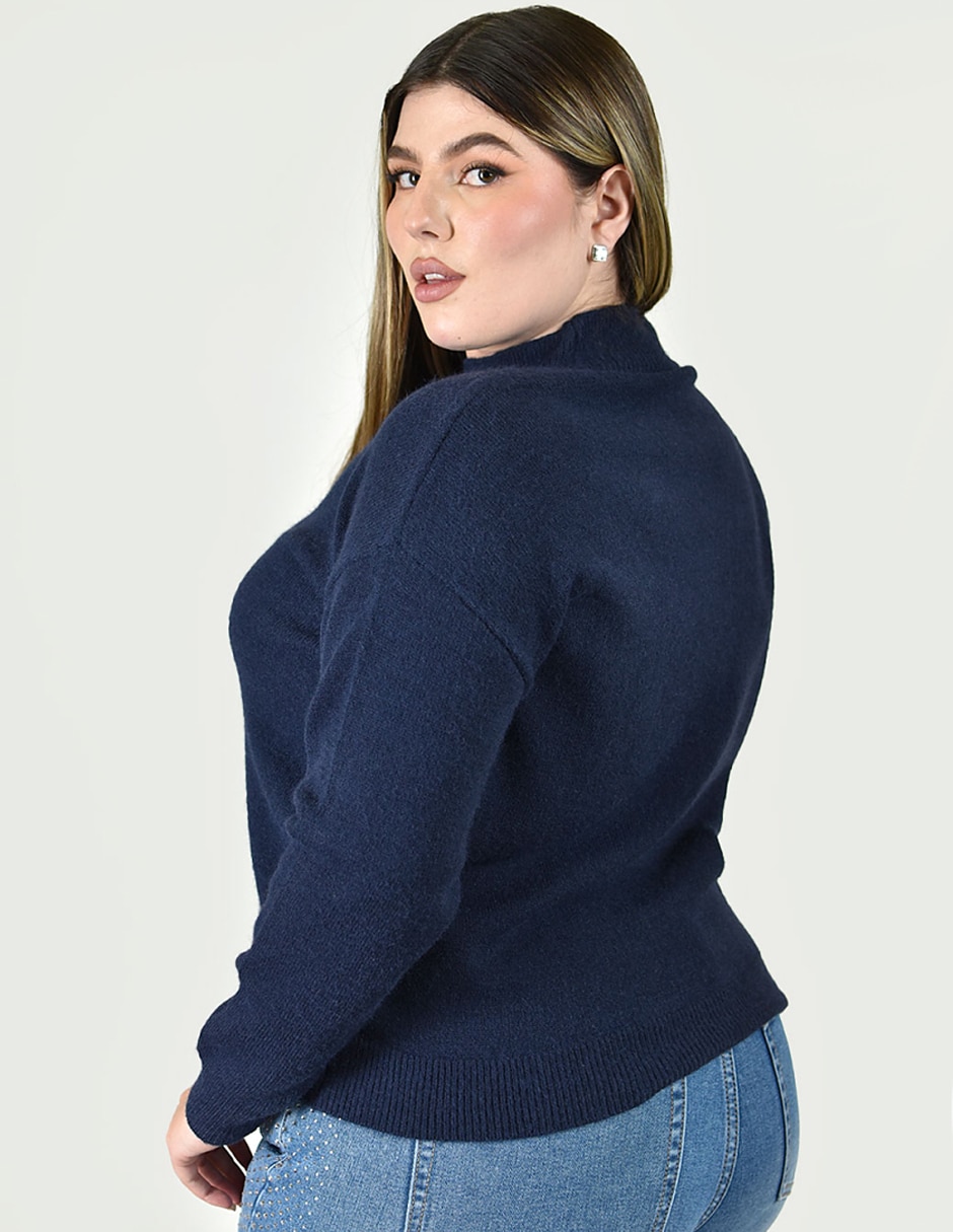 Suéter cuello alto para mujer