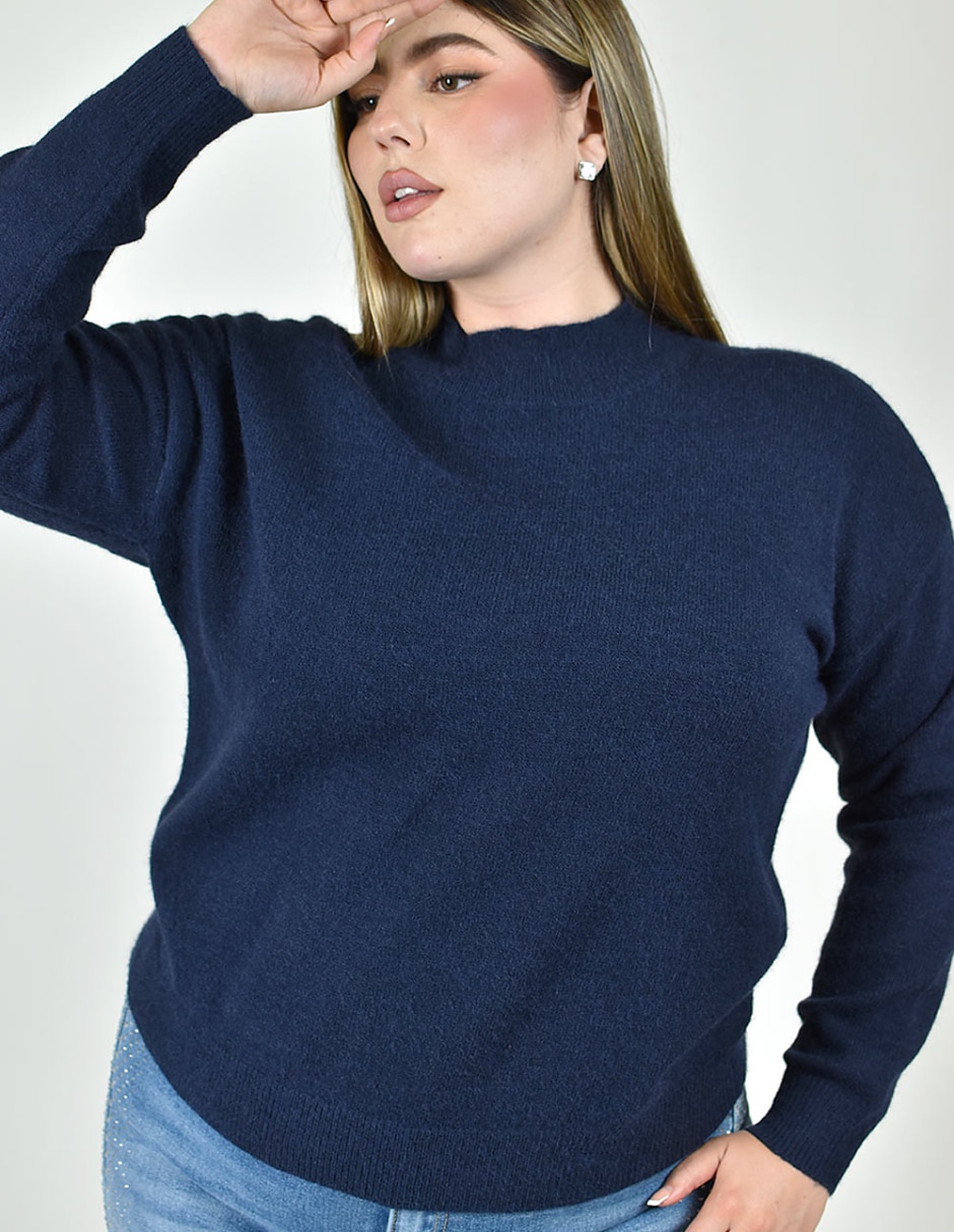 Suéter cuello alto para mujer