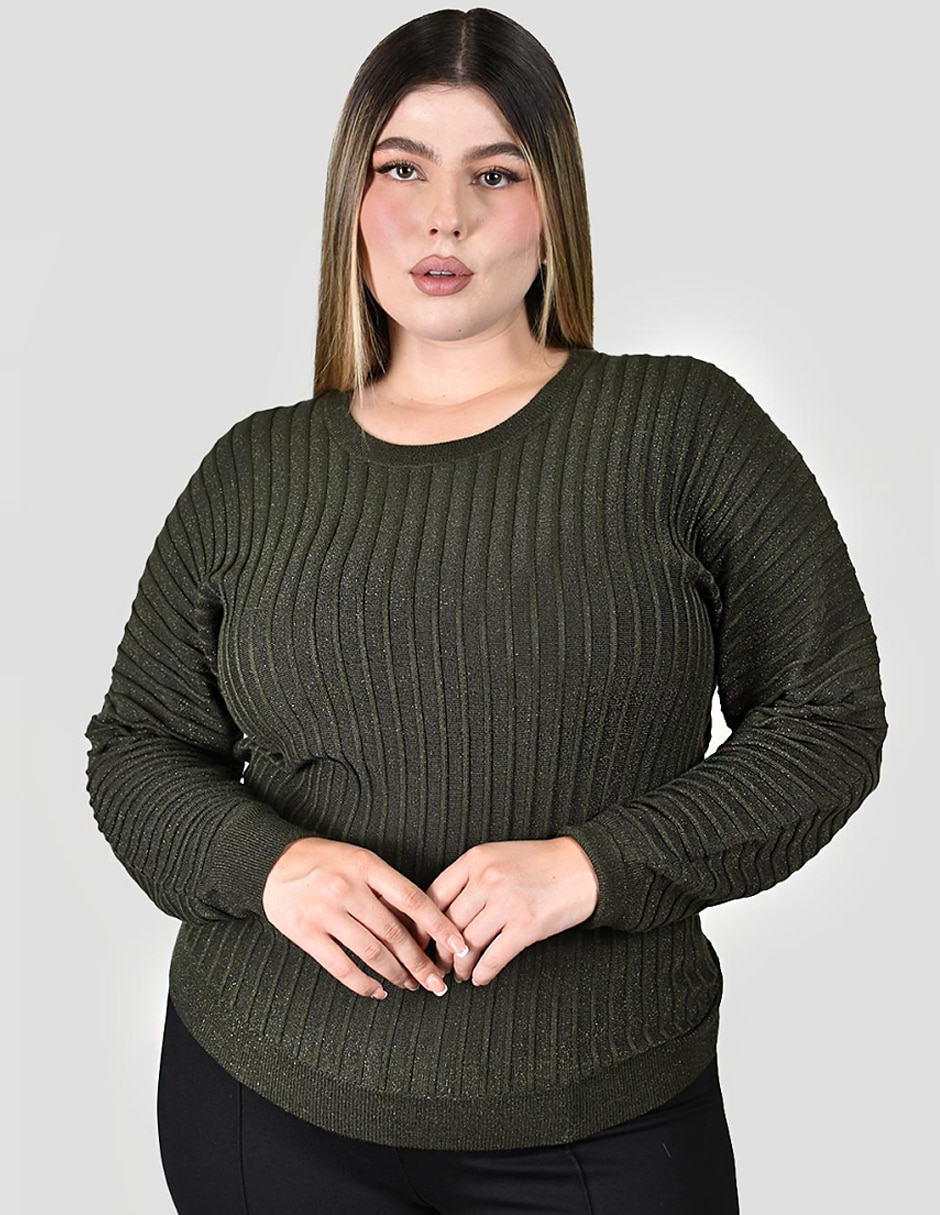 Suéter cuello redondo para mujer