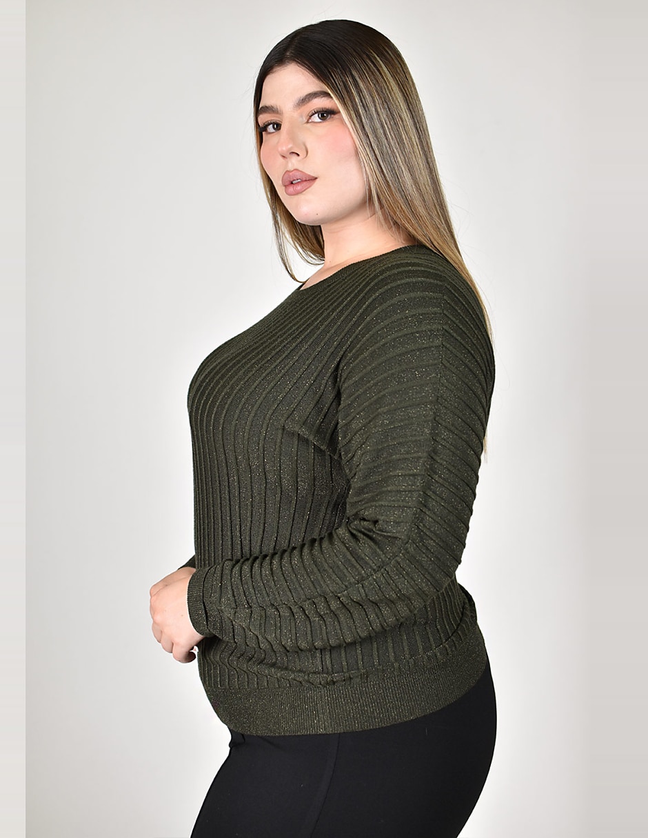 Suéter cuello redondo para mujer 5