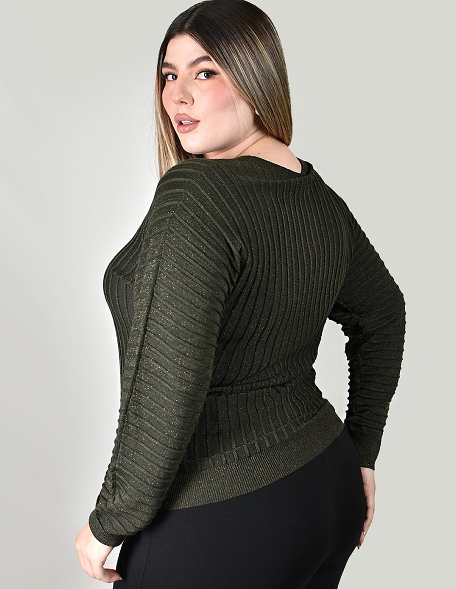 Suéter cuello redondo para mujer