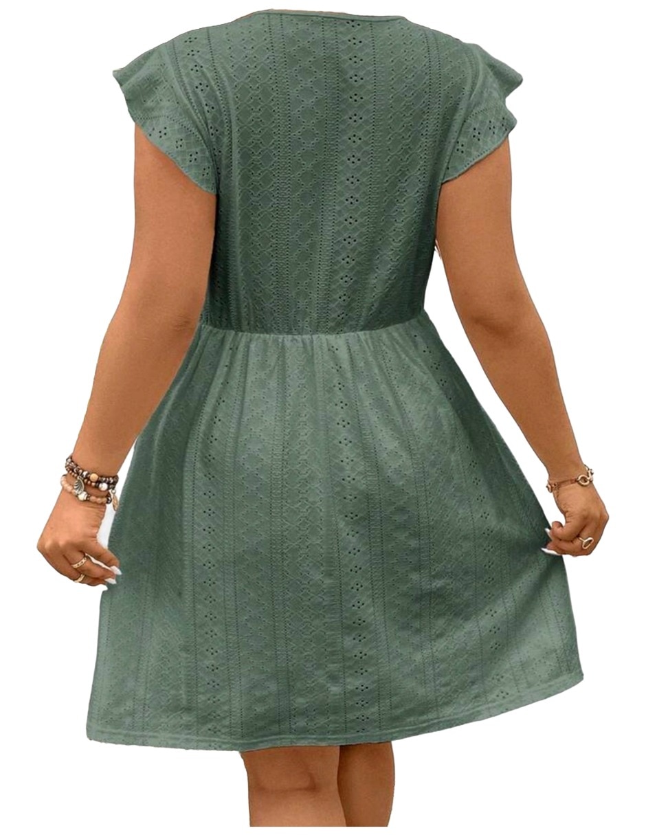 Vestido arriba rodilla casual para mujer 5