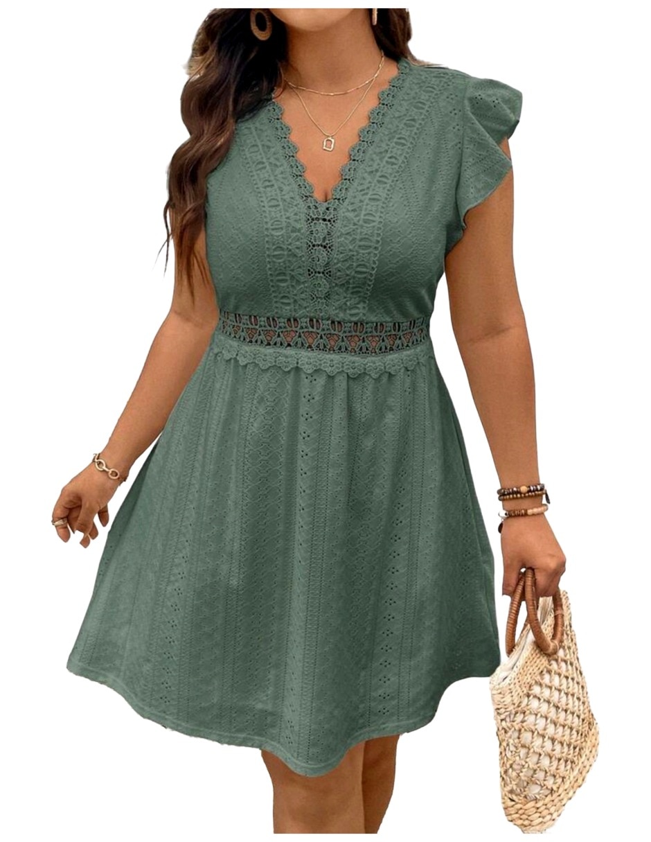 Vestido arriba rodilla casual para mujer 4