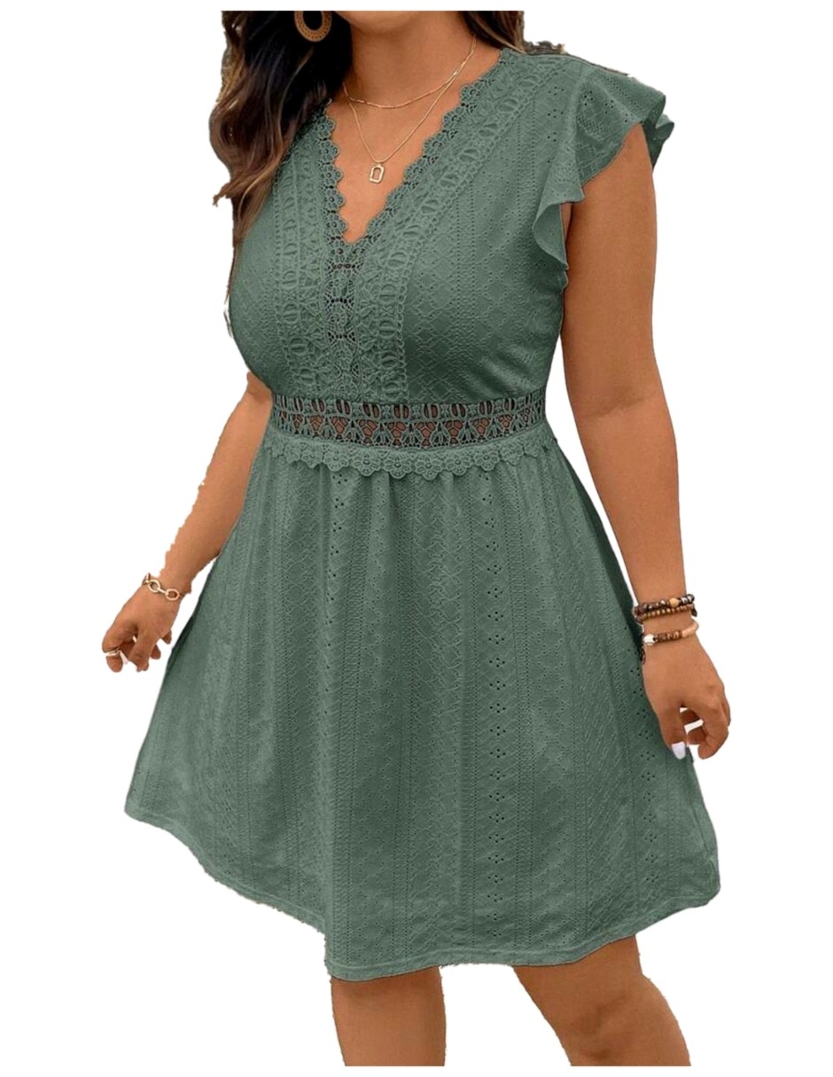Vestido arriba rodilla casual para mujer 3