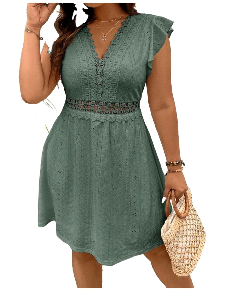Vestido arriba rodilla casual para mujer 2