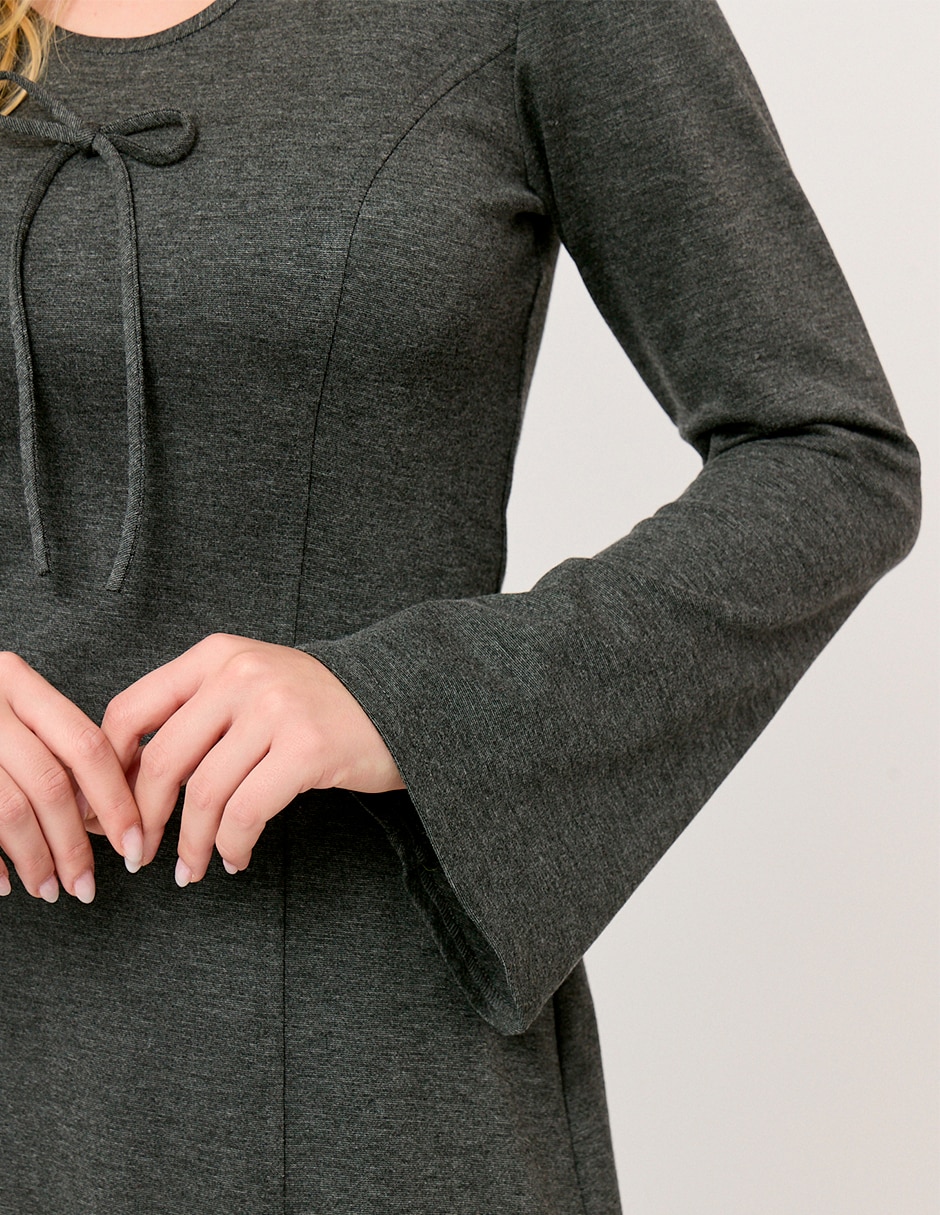 Vestido a la rodilla casual gales para mujer 6