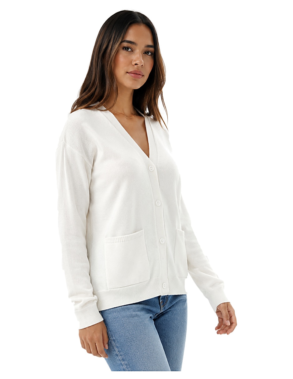 Suéter cuello v para mujer 7