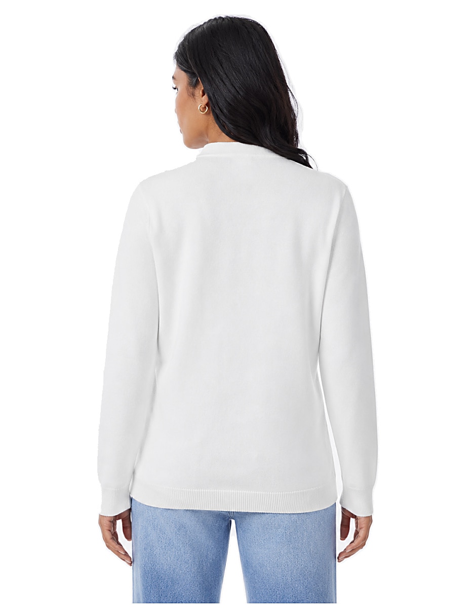Suéter cuello v para mujer 11