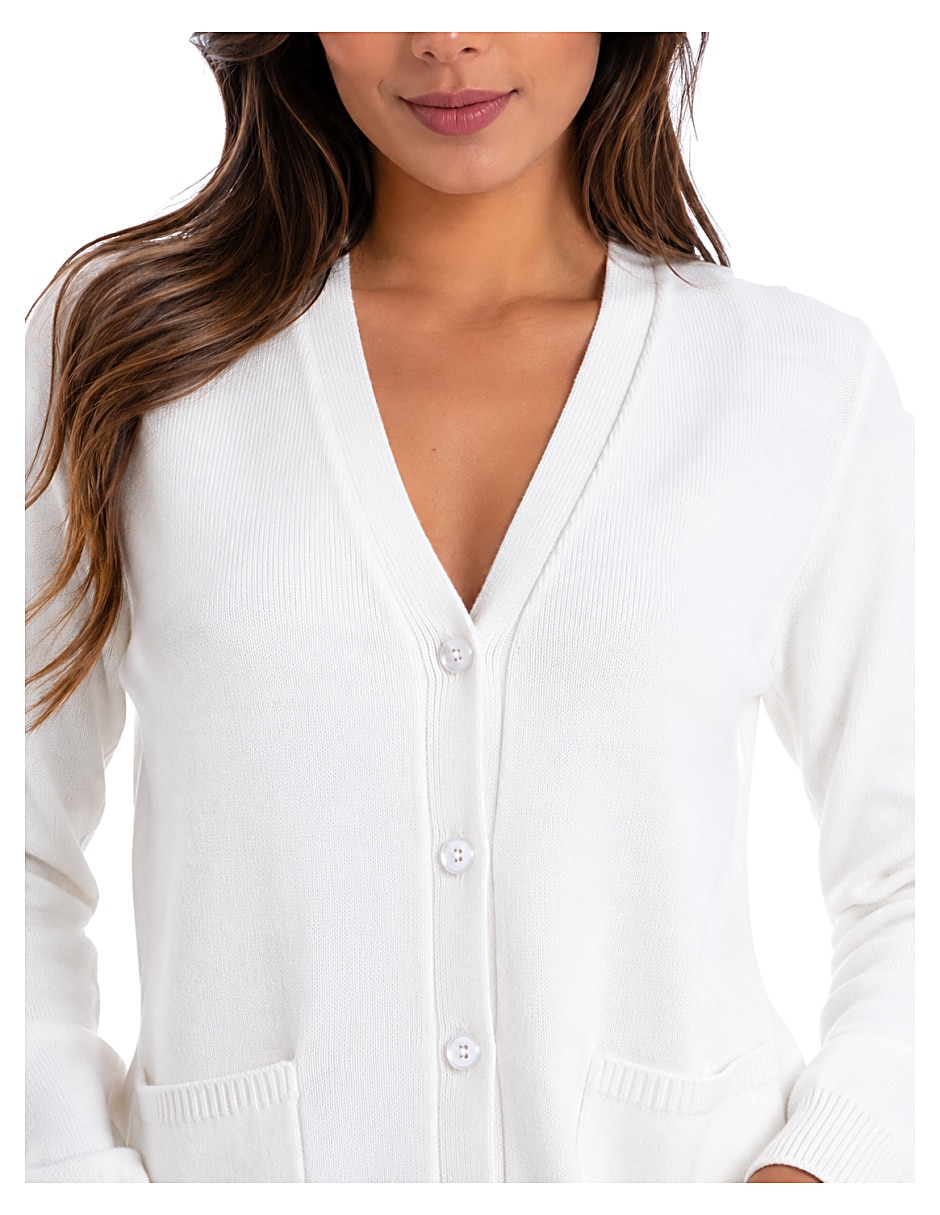 Suéter cuello v para mujer 10