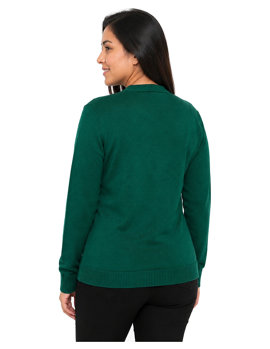 Suéter cuello v para mujer 8