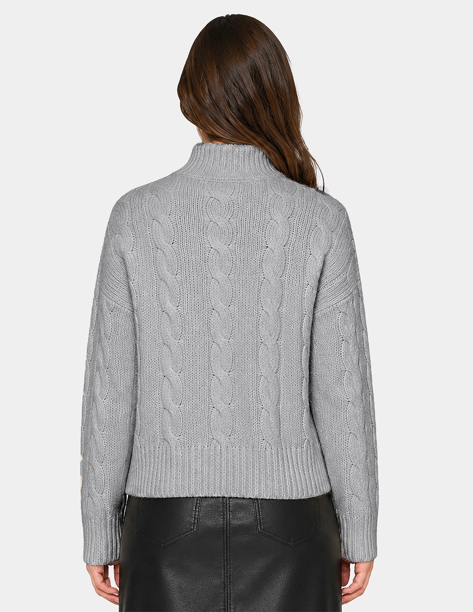 Suéter cuello redondo para mujer 5