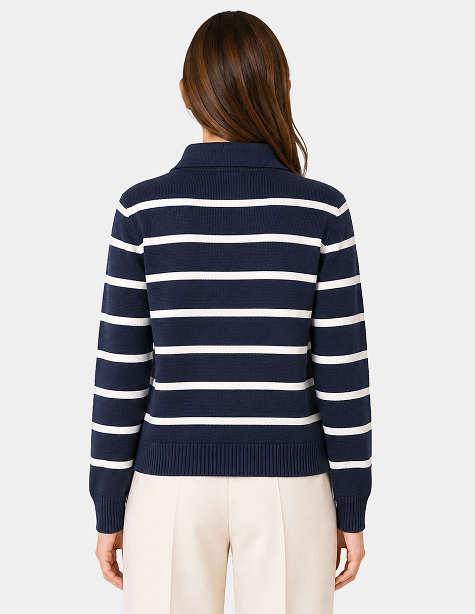Suéter cuello camisero para mujer 5