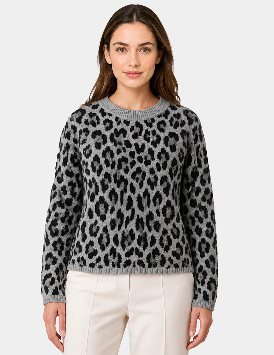 Suéter cuello redondo para mujer 1