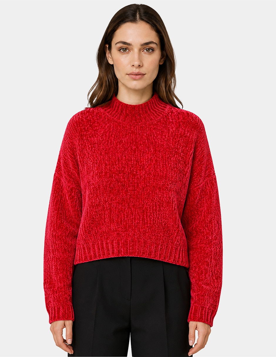 Suéter cuello redondo para mujer 1